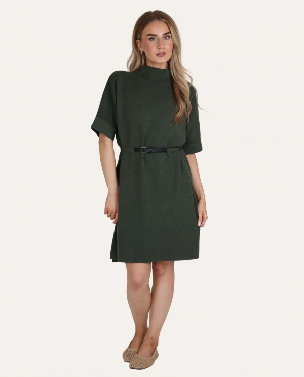 Soft Knit Belted Dress - Terminal 1 Clothing