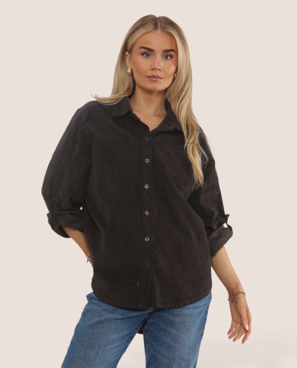 Corduroy Button Through Shirt - Terminal 1 Clothing