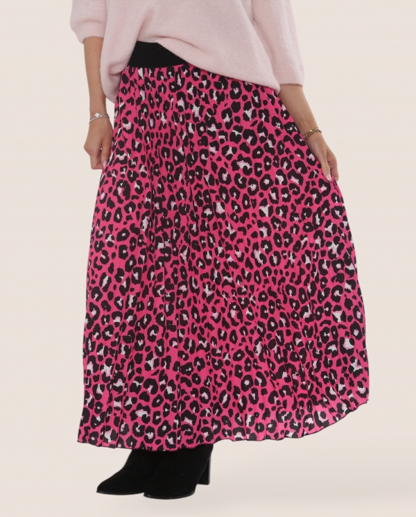 Leopard Print Pleated Skirt - Terminal 1 Clothing